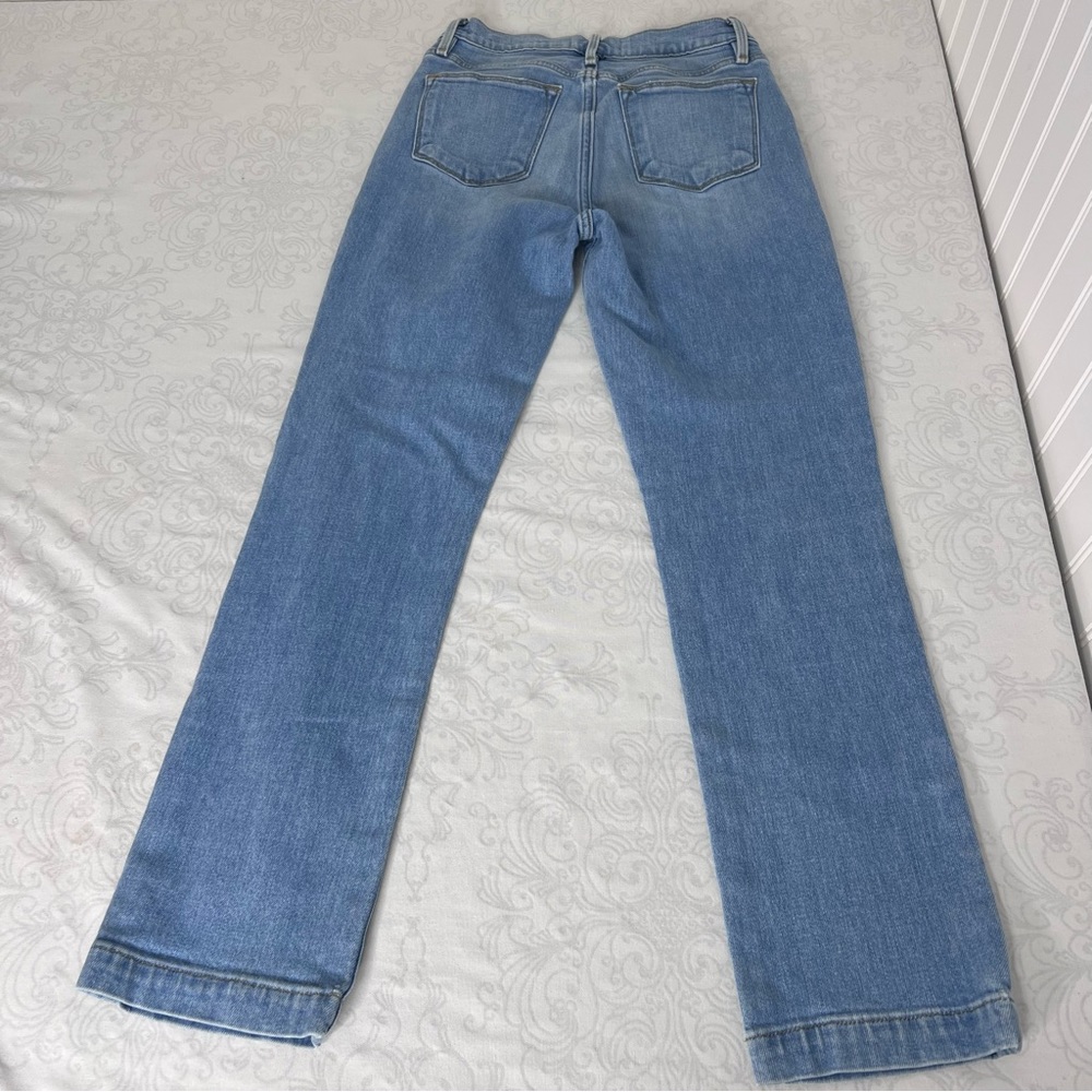 FRAME Denim Le High Straight Sunland Light Wash High Rise Crop Jeans Size 24 - Picture 5 of 16